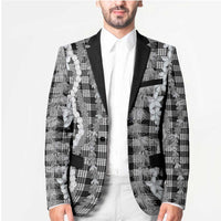 Hawaiian Ohia Lehua Lei Blazer Plaid Palaka Eleele Pattern - Polynesian Pride