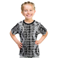 Hawaiian Ohia Lehua Lei Kid T Shirt Plaid Palaka Eleele Pattern - Polynesian Pride