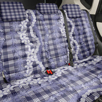 Hawaiian Ohia Lehua Lei Back Car Seat Cover Plaid Palaka Uliuli hohonu Pattern - Polynesian Pride