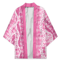 Hawaiian Ohia Lehua Lei Kimono Plaid Palaka Akala Pattern - Polynesian Pride