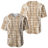 Hawaiian Ohia Lehua Lei Baseball Jersey Plaid Palaka Kalaihaahaa Pattern - Polynesian Pride