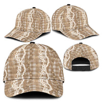 Hawaiian Ohia Lehua Lei Classic Cap Plaid Palaka Kalaihaahaa Pattern - Polynesian Pride