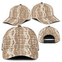 Hawaiian Ohia Lehua Lei Classic Cap Plaid Palaka Kalaihaahaa Pattern - Polynesian Pride