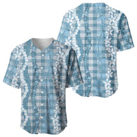 Hawaiian Ohia Lehua Lei Baseball Jersey Plaid Palaka Uliuli Omaomao Pattern - Polynesian Pride