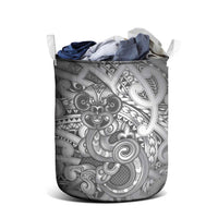 Aotearoa Maori Hei Tiki Laundry Basket Kiwikiwi Kowhaiwhai Puhoro Motif