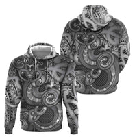 Aotearoa Maori Hei Tiki Hoodie Kiwikiwi Kowhaiwhai Puhoro Motif