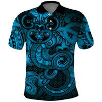 Aotearoa Maori Hei Tiki Polo Shirt Kikorangi Kowhaiwhai Puhoro Motif