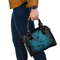 Aotearoa Maori Hei Tiki Shoulder Handbag Kikorangi Kowhaiwhai Puhoro Motif