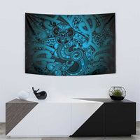 Aotearoa Maori Hei Tiki Tapestry Kikorangi Kowhaiwhai Puhoro Motif