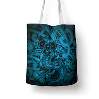 Aotearoa Maori Hei Tiki Tote Bag Kikorangi Kowhaiwhai Puhoro Motif