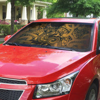 Aotearoa Maori Hei Tiki Auto Sun Shade Koura Kowhaiwhai Puhoro Motif