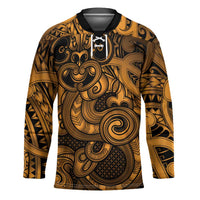 Aotearoa Maori Hei Tiki Hockey Jersey Koura Kowhaiwhai Puhoro Motif