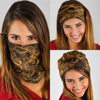 Aotearoa Maori Hei Tiki Neck Gaiter Koura Kowhaiwhai Puhoro Motif