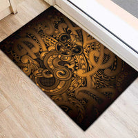 Aotearoa Maori Hei Tiki Rubber Doormat Koura Kowhaiwhai Puhoro Motif