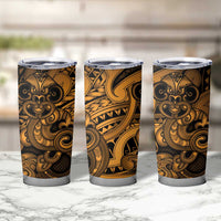 Aotearoa Maori Hei Tiki Tumbler Cup Koura Kowhaiwhai Puhoro Motif