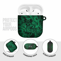 Aotearoa Maori Hei Tiki AirPods Case Kakariki Kowhaiwhai Puhoro Motif
