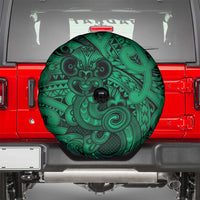 Aotearoa Maori Hei Tiki Spare Tire Cover Kakariki Kowhaiwhai Puhoro Motif