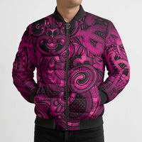 Aotearoa Maori Hei Tiki Bomber Puffer Jacket Mawhero Kowhaiwhai Puhoro Motif