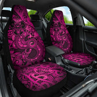 Aotearoa Maori Hei Tiki Car Seat Cover Mawhero Kowhaiwhai Puhoro Motif LT9 One Size Pink - Polynesian Pride