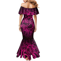 Aotearoa Maori Hei Tiki Mermaid Dress Mawhero Kowhaiwhai Puhoro Motif LT9 - Polynesian Pride