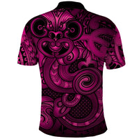 Aotearoa Maori Hei Tiki Polo Shirt Mawhero Kowhaiwhai Puhoro Motif