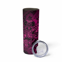 Aotearoa Maori Hei Tiki Skinny Tumbler Mawhero Kowhaiwhai Puhoro Motif LT9 - Polynesian Pride