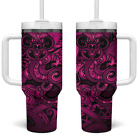 Aotearoa Maori Hei Tiki Tumbler With Handle Mawhero Kowhaiwhai Puhoro Motif