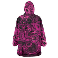 Aotearoa Maori Hei Tiki Wearable Blanket Hoodie Mawhero Kowhaiwhai Puhoro Motif LT9 - Polynesian Pride