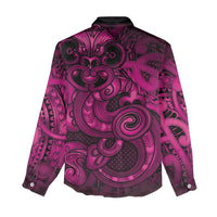 Aotearoa Maori Hei Tiki Women Casual Shirt Mawhero Kowhaiwhai Puhoro Motif LT9 - Polynesian Pride