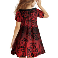 Aotearoa Maori Hei Tiki Family Matching Tank Maxi Dress and Hawaiian Shirt Whero Kowhaiwhai Puhoro Motif LT9 - Polynesian Pride