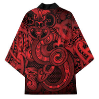Aotearoa Maori Hei Tiki Kimono Whero Kowhaiwhai Puhoro Motif