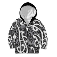 Aotearoa Maori Kowhaiwhai Kid Hoodie Kiwikiwi Puhoro and Patiki