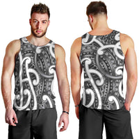 Aotearoa Maori Kowhaiwhai Men Tank Top Kiwikiwi Puhoro and Patiki