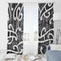 Aotearoa Maori Kowhaiwhai Window Curtain Kiwikiwi Puhoro and Patiki