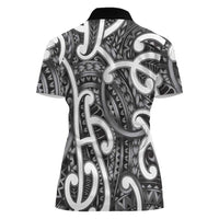 Aotearoa Maori Kowhaiwhai Women Polo Shirt Kiwikiwi Puhoro and Patiki