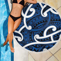 Aotearoa Maori Kowhaiwhai Beach Blanket Kikorangi Puhoro and Patiki