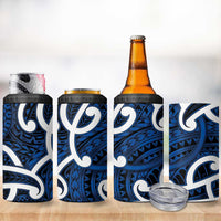 Aotearoa Maori Kowhaiwhai 4 in 1 Can Cooler Tumbler Kikorangi Puhoro and Patiki