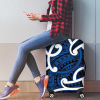 Aotearoa Maori Kowhaiwhai Luggage Cover Kikorangi Puhoro and Patiki