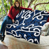 Aotearoa Maori Kowhaiwhai Quilt Kikorangi Puhoro and Patiki