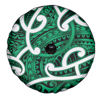 Aotearoa Maori Kowhaiwhai Spare Tire Cover Kakariki Puhoro and Patiki