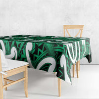 Aotearoa Maori Kowhaiwhai Tablecloth Kakariki Puhoro and Patiki