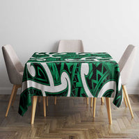Aotearoa Maori Kowhaiwhai Tablecloth Kakariki Puhoro and Patiki