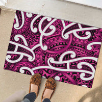 Aotearoa Maori Kowhaiwhai Rubber Doormat Mawhero Puhoro and Patiki