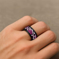 Aotearoa Maori Kowhaiwhai Spinner Ring Mawhero Puhoro and Patiki