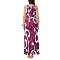 Aotearoa Maori Kowhaiwhai Tank Maxi Dress Mawhero Puhoro and Patiki