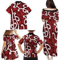 Aotearoa Maori Kowhaiwhai Family Matching Puletasi and Hawaiian Shirt Whero Puhoro and Patiki LT9 - Polynesian Pride