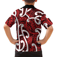 Aotearoa Maori Kowhaiwhai Family Matching Tank Maxi Dress and Hawaiian Shirt Whero Puhoro and Patiki LT9 - Polynesian Pride
