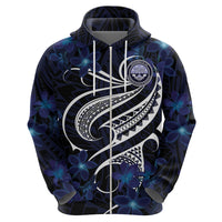 Micronesia Constitution Day Hoodie Since 1979 with Polynesian Hibiscus Pattern