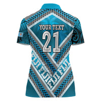 Custom Fiji Rugby Women Polo Shirt Fijian Warrior With Polynesian Tribal Tattoos LT9 - Polynesian Pride