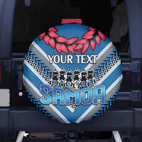 Custom Manuma Samoa Rugby Spare Tire Cover Ula fala Samoan Siva Tau Tribal